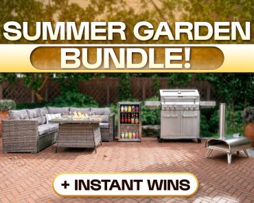 SUMMER GARDEN BUNDLE! — RATTAN SET, BBQ, BEER COOLER, PIZZA OVEN!