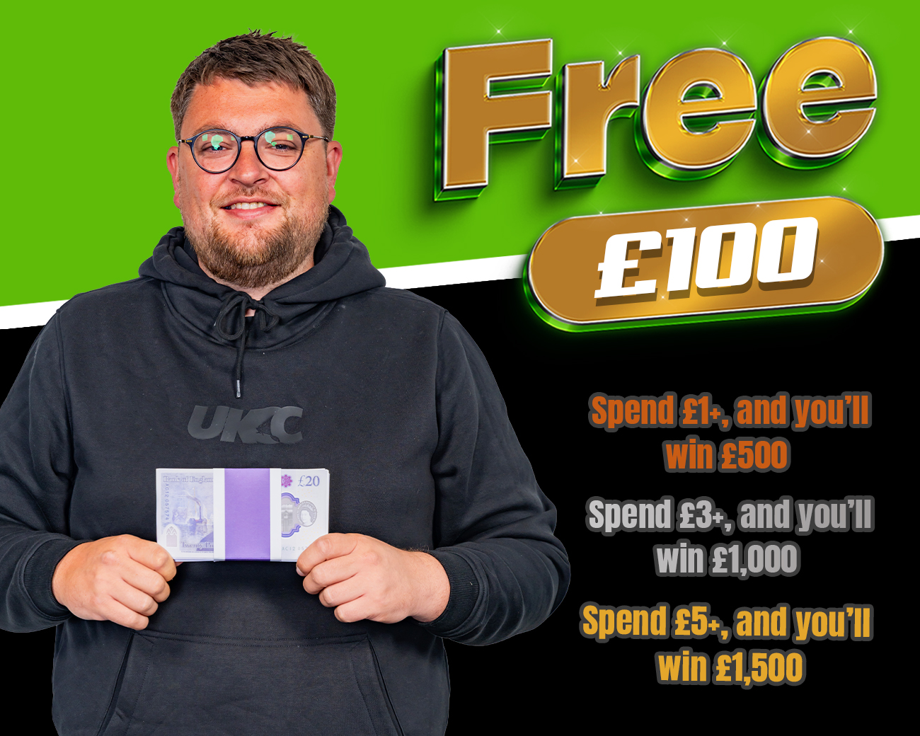 FREE ENTRY - WIN £100 | SPEND £1- £5+ & WIN EXTRA CASH!