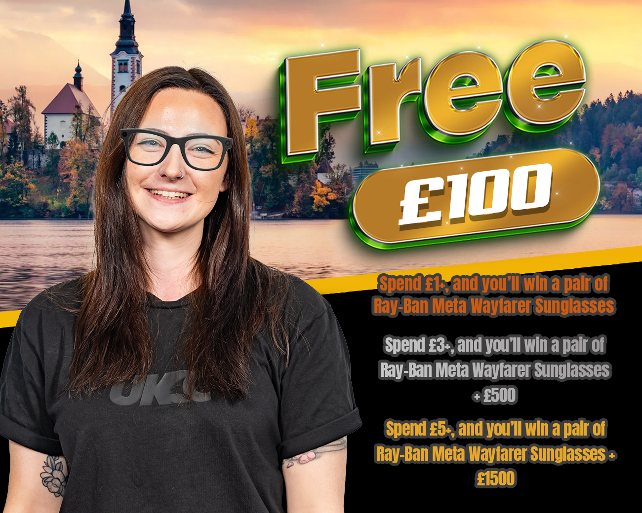 FREE ENTRY - WIN £100 | SPEND £1-£5+ AND WIN RAY-BAN META WAYFARERS & CASH!