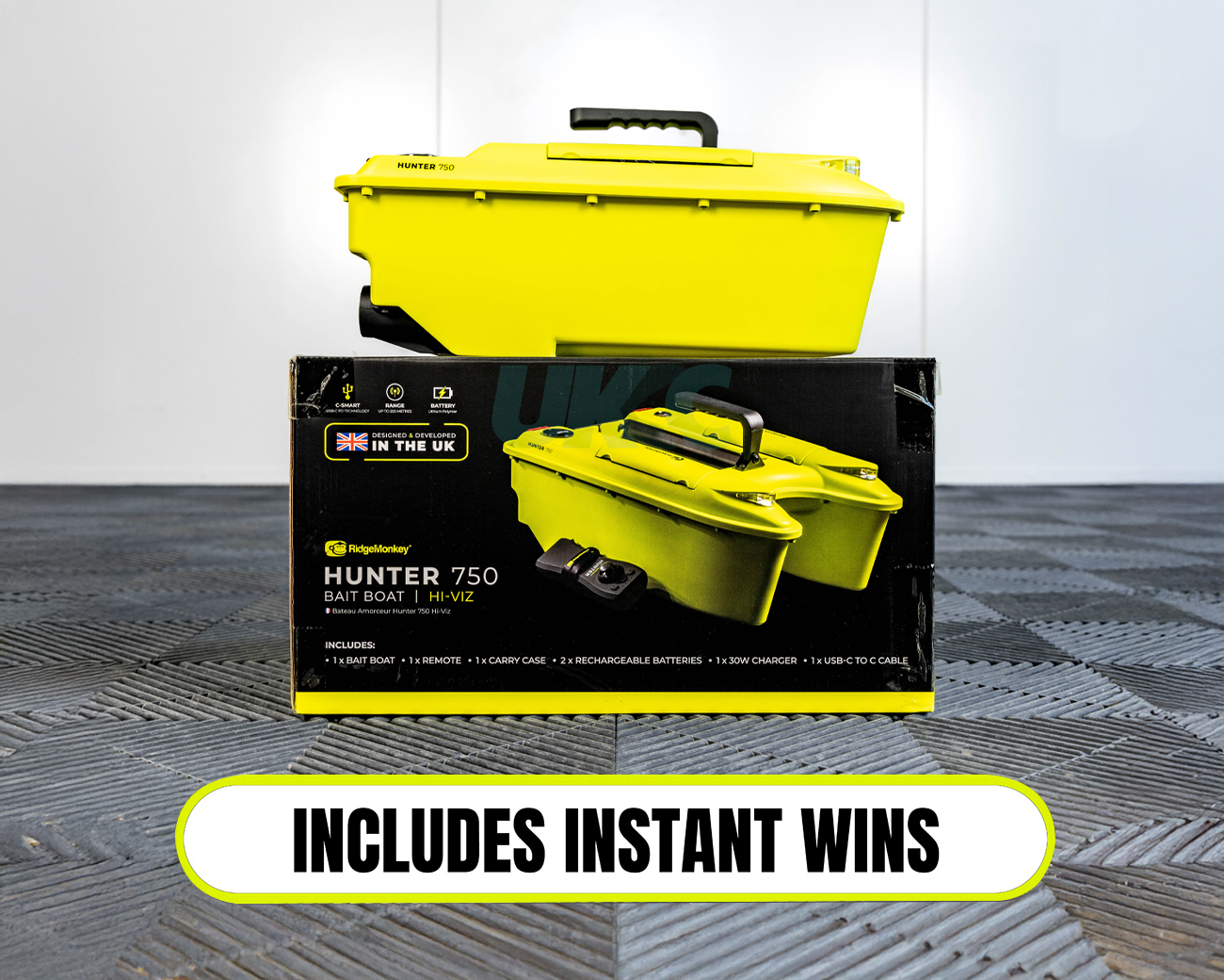 RIDGEMONKEY HUNTER 750 HI-VIZ BAIT BOAT!