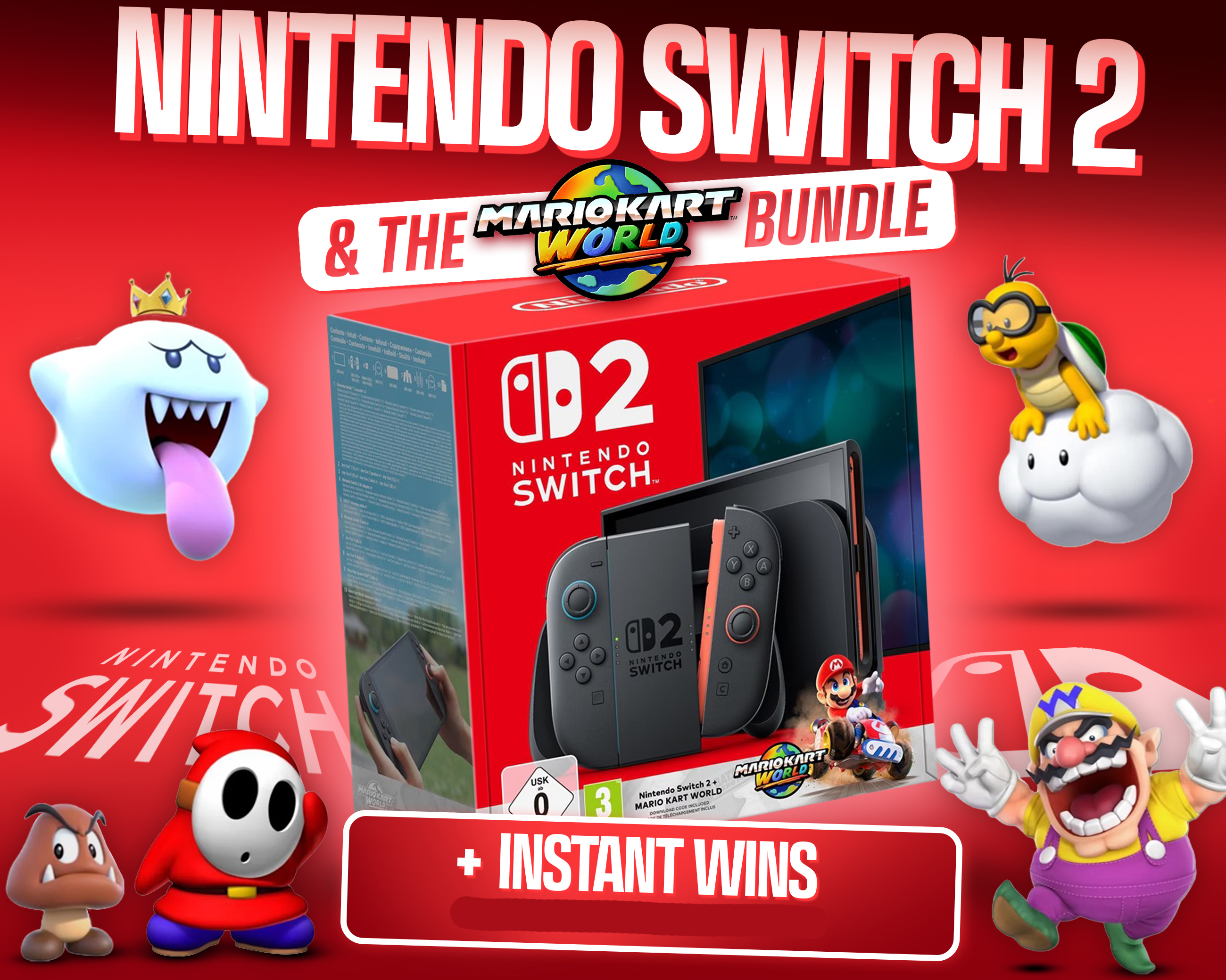 NINTENDO SWITCH 2 + MARIO KART WORLD BUNDLE!