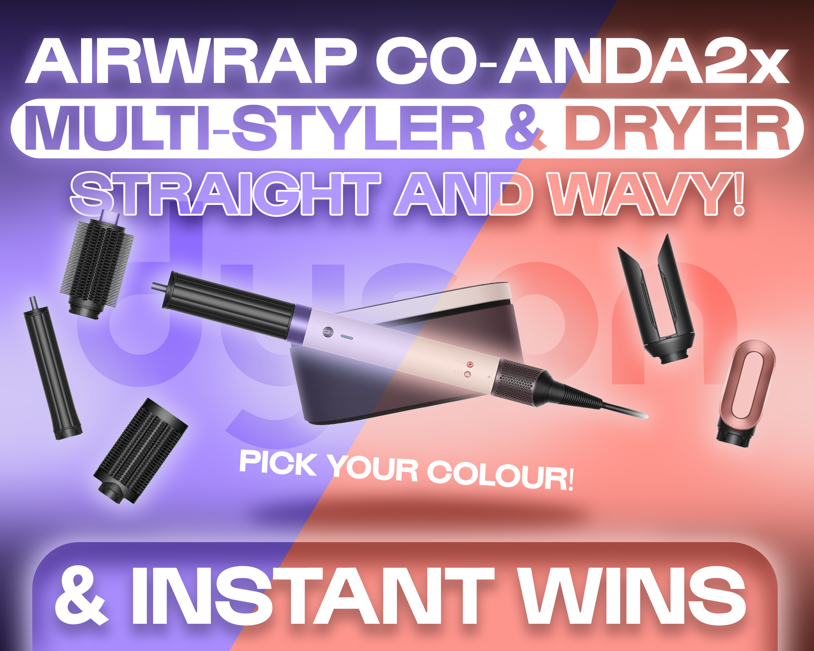 DYSON AIRWRAP CO-ANDA 2X MULTI STYLER & DRYER - CHOOSE YOUR COLOUR!