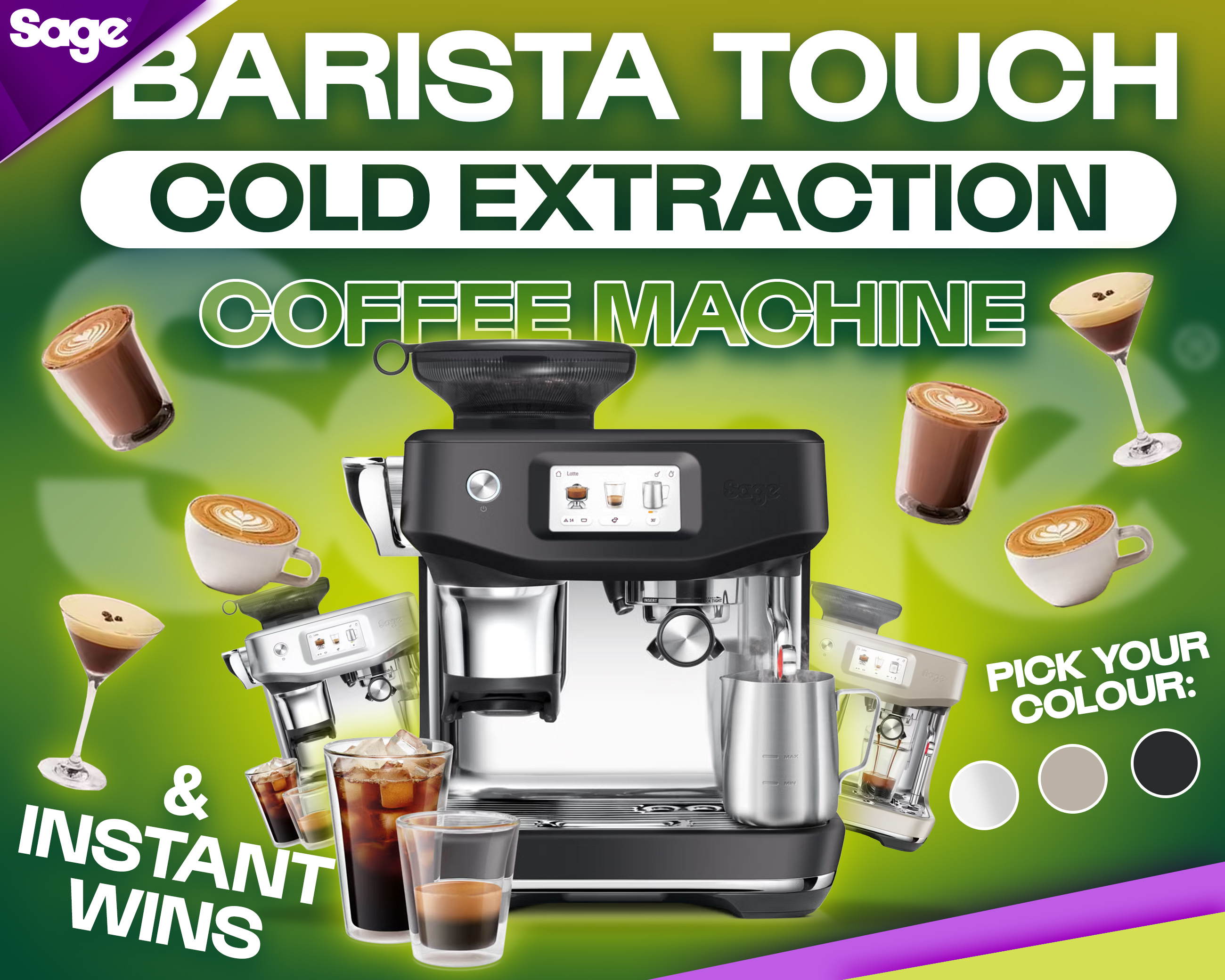 SAGE THE BARISTA TOUCH IMPRESS WITH COLD EXTRACTION COFEEE MACHINE!