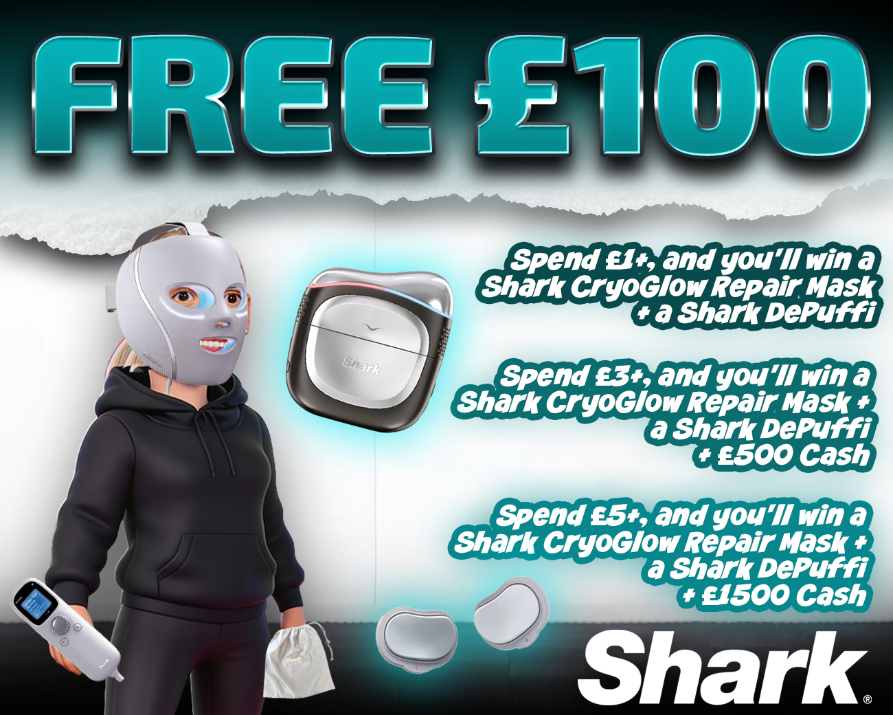 FREE ENTRY - WIN £100 | SPEND £1-£5+ AND WIN THIS SHARK DUO!