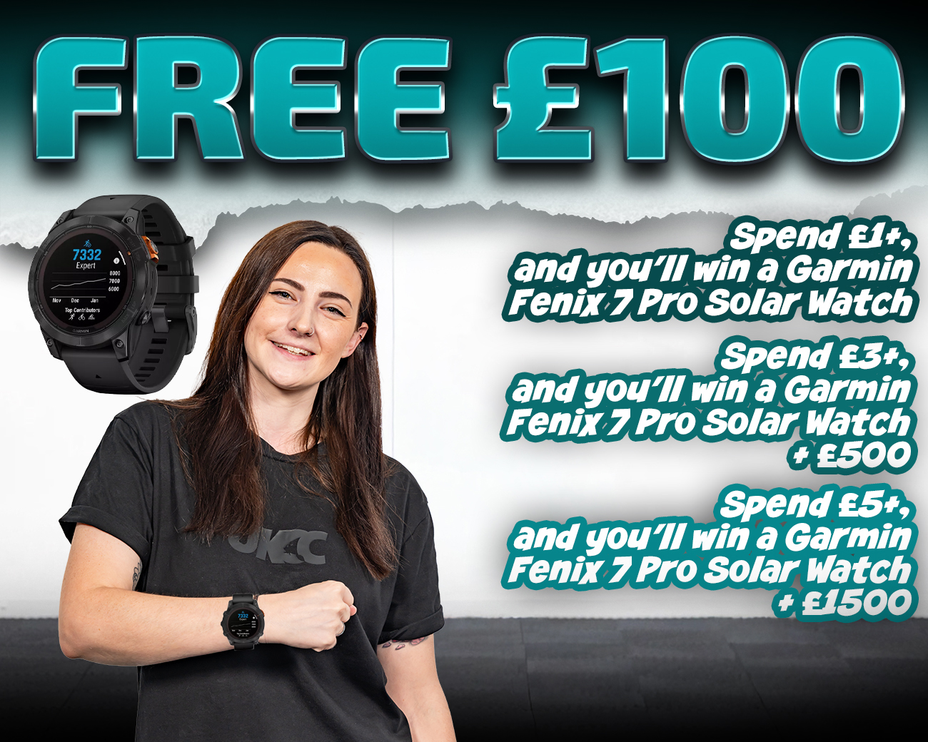 FREE ENTRY - WIN £100 | SPEND £1- £5+ & WIN A GARMIN FENIX 7 PRO SOLAR WATCH!