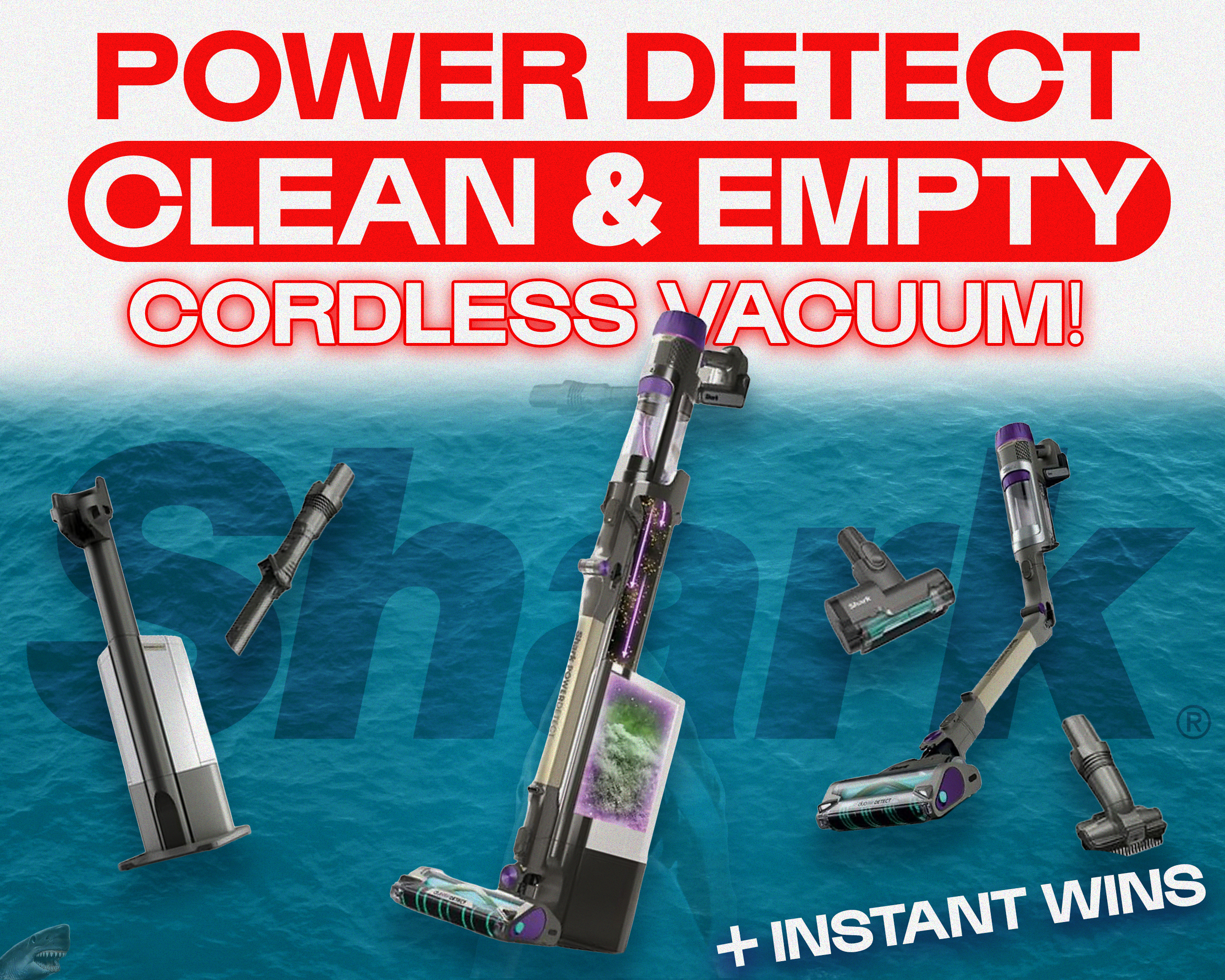 SHARK POWER DETECT CLEAN & EMPTY CORDLESS VACUUM!
