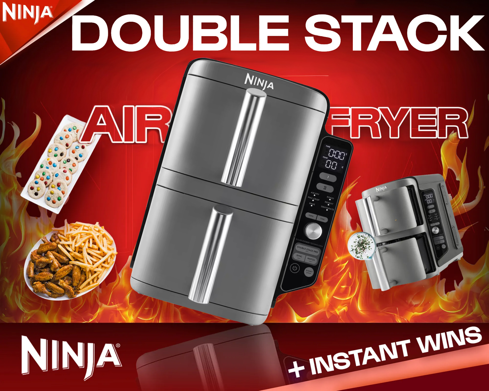 NINJA DOUBLE STACK XL AIR FRYER!