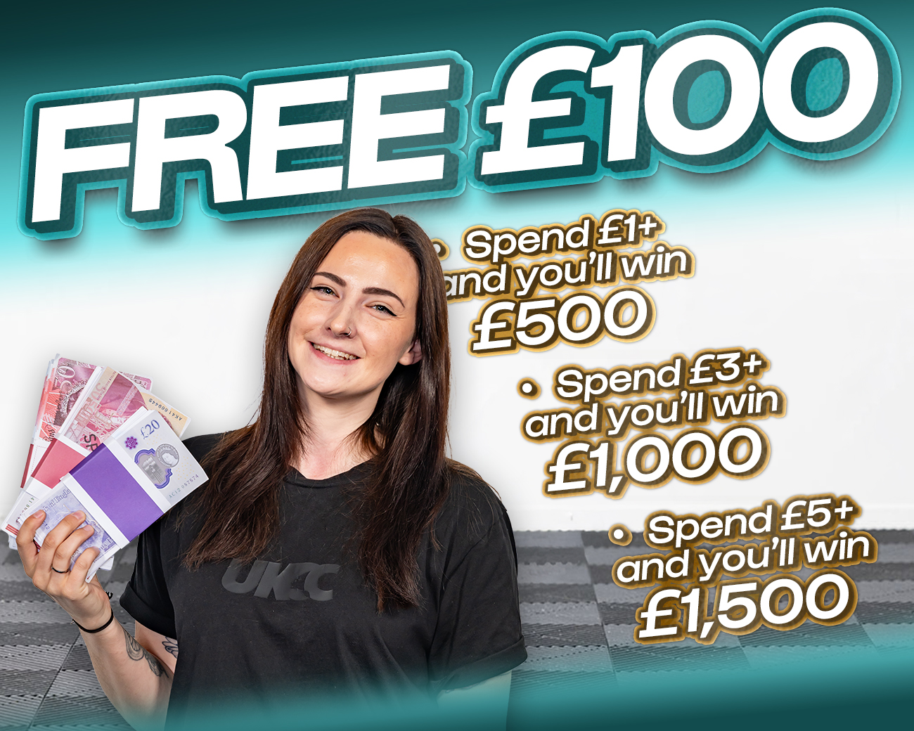 FREE ENTRY - WIN £100 | SPEND £1- £5+ & WIN EXTRA CASH!