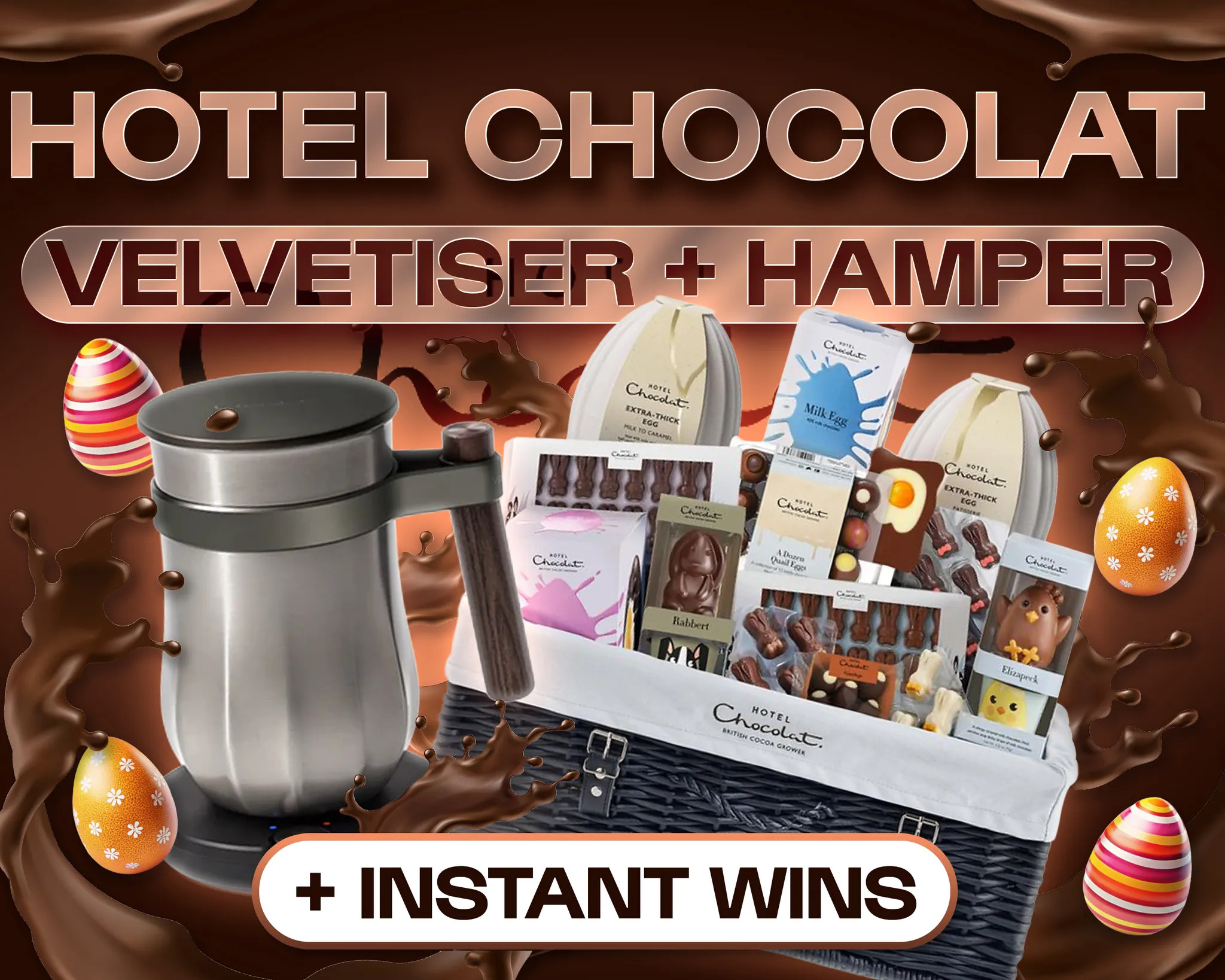HOTEL CHOCOLAT VELVETISER + ABUNDANTLY EASTER HAMPER!