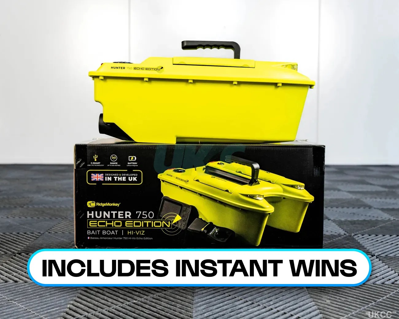 RIDGEMONKEY HUNTER 750 BAIT BOAT HI-VIZ ECHO EDITION!