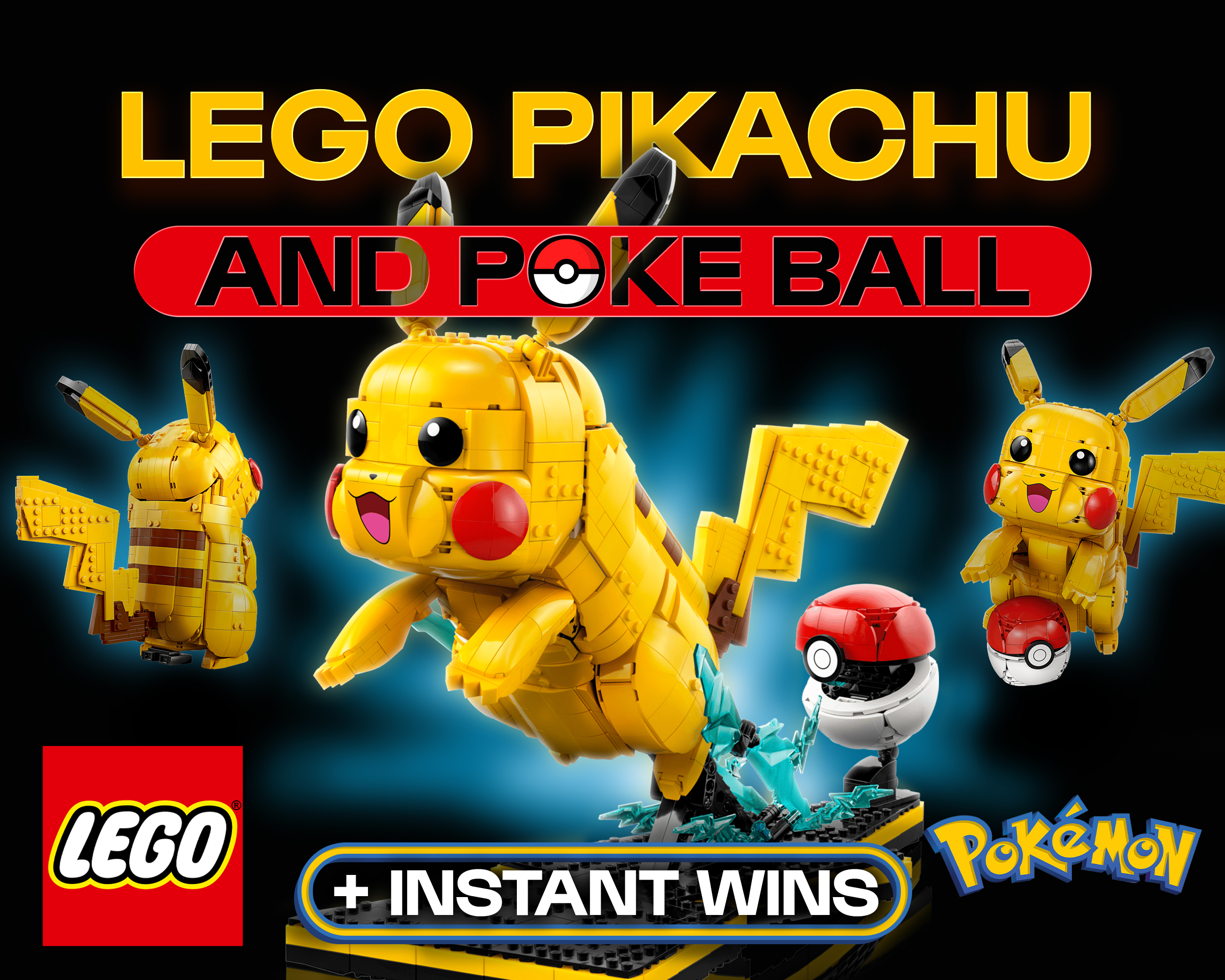 LEGO PIKACHU AND POKE BALL!