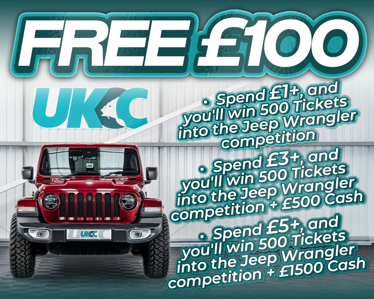 FREE ENTRY - WIN £100 | SPEND £1-£5+ AND WIN COMPETITION TICKETS & CASH!