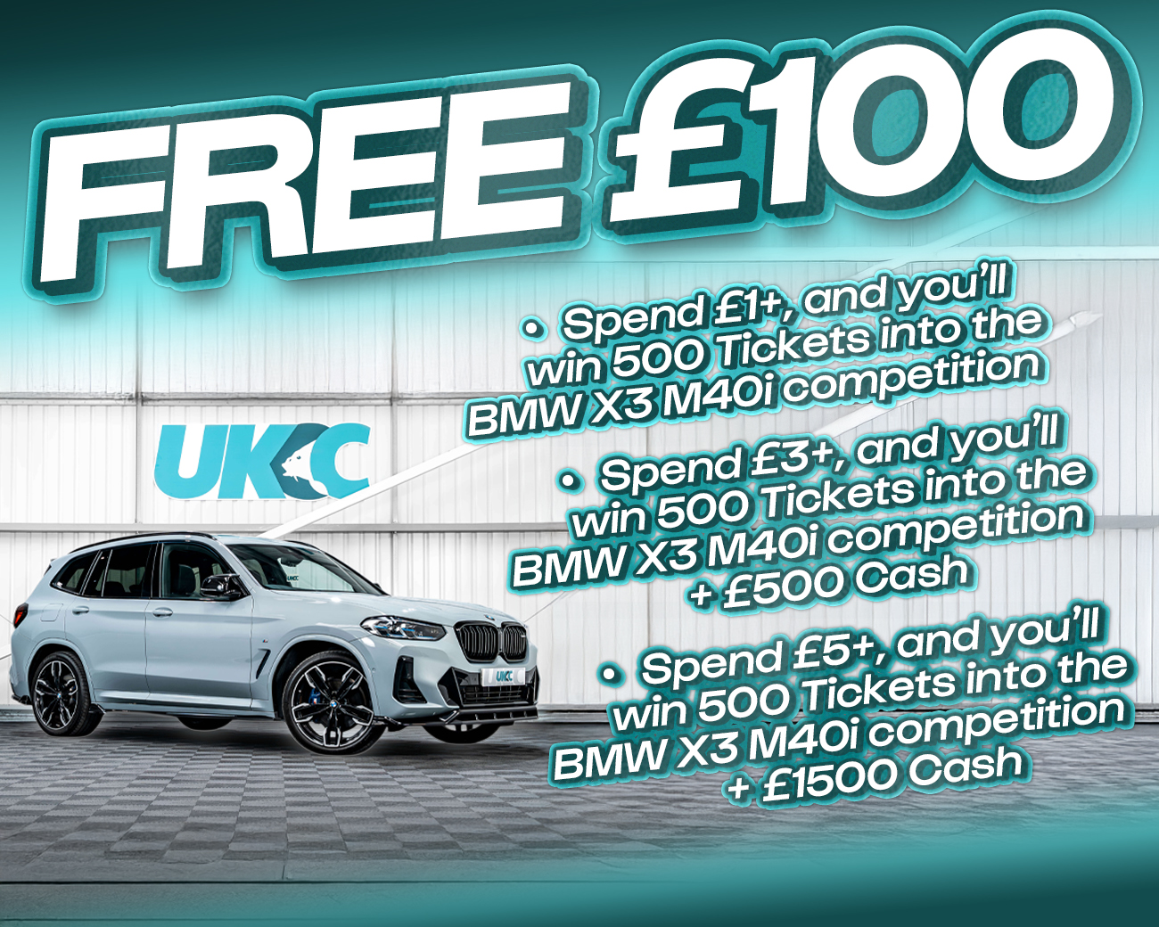 FREE ENTRY - WIN £100 | SPEND £1-£5+ AND WIN COMPETITION TICKETS & CASH!