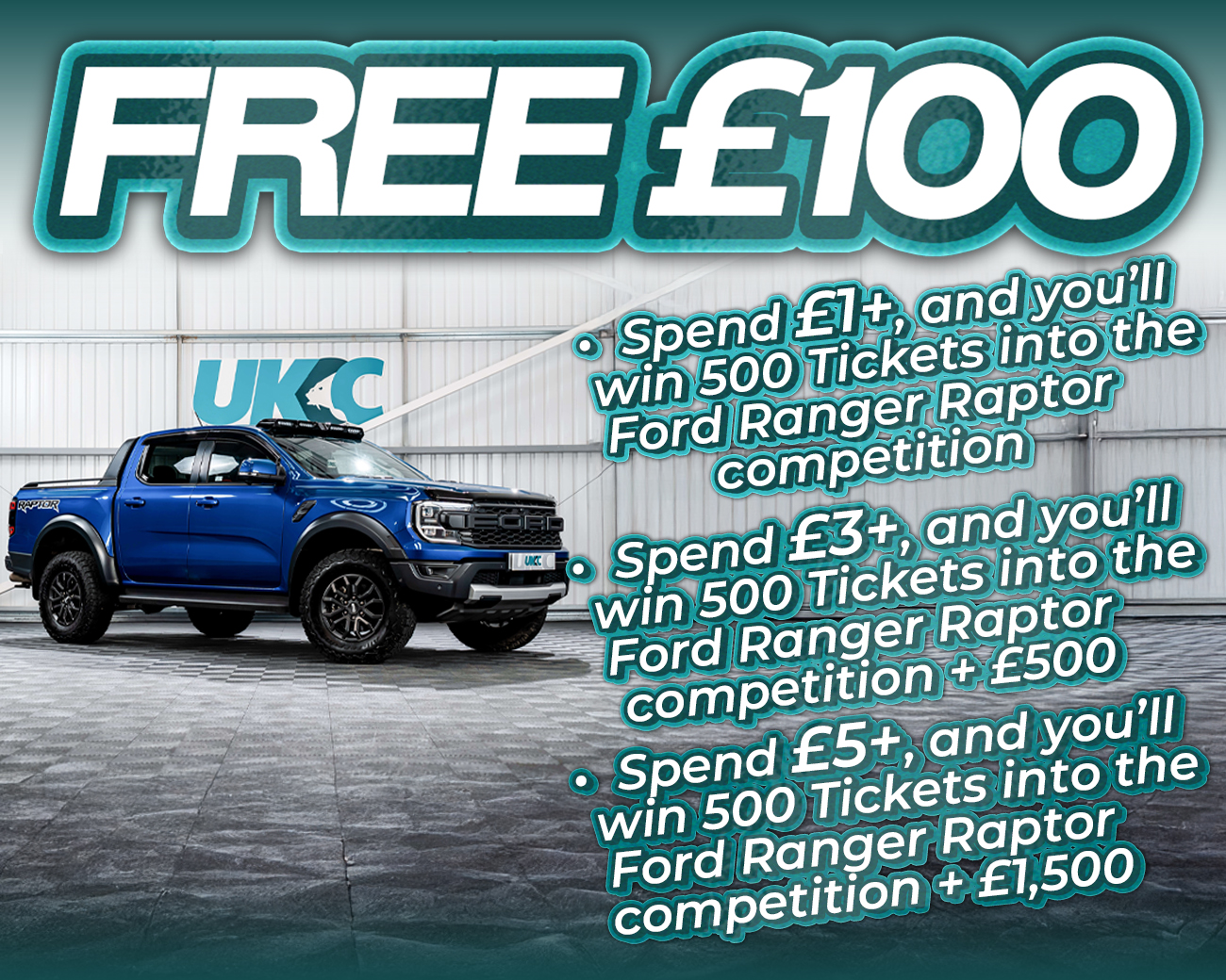 FREE ENTRY - WIN £100 | SPEND £1-£5+ AND WIN COMPETITION TICKETS & CASH!