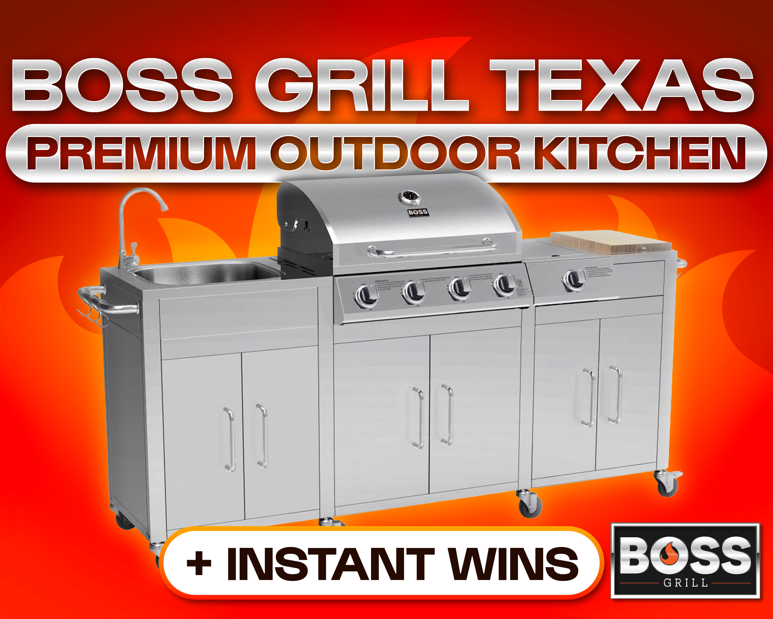 BOSS GRILL TEXAS PREMIUM OUTDOOR KITCHEN!