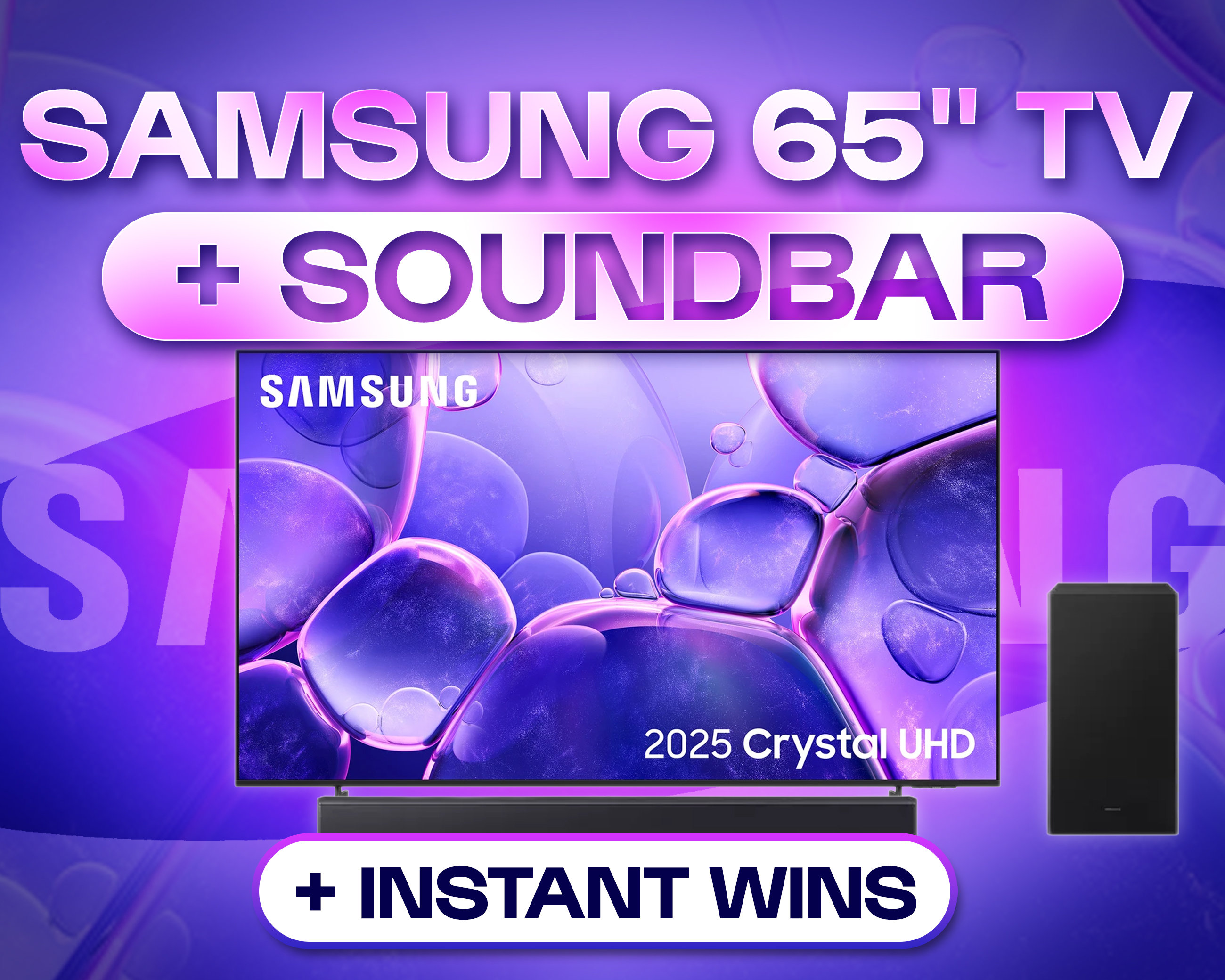 SAMSUNG 65" TV + SOUNDBAR!