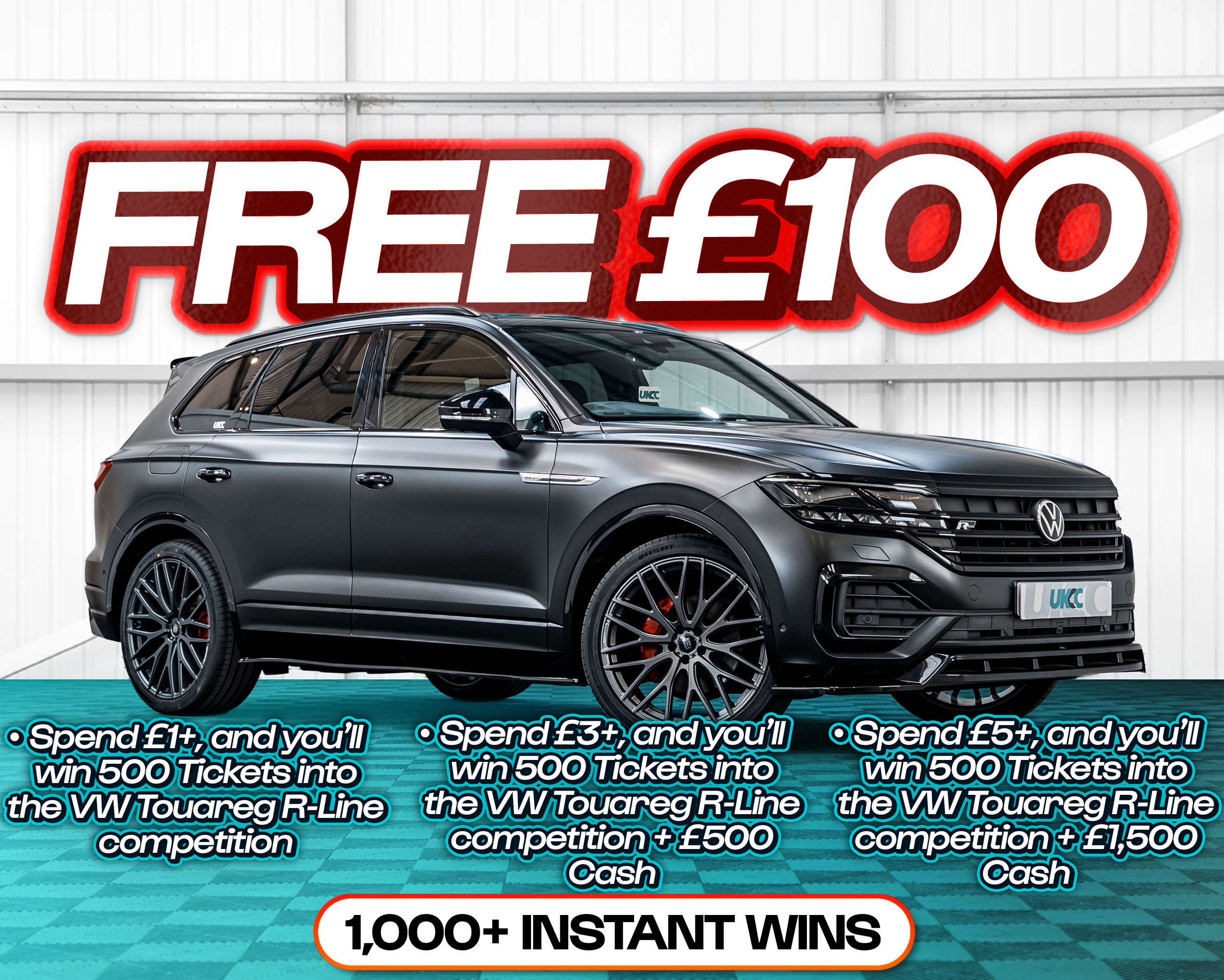FREE ENTRY - WIN £100 | SPEND £1-£5+ AND WIN COMPETITION TICKETS & CASH!