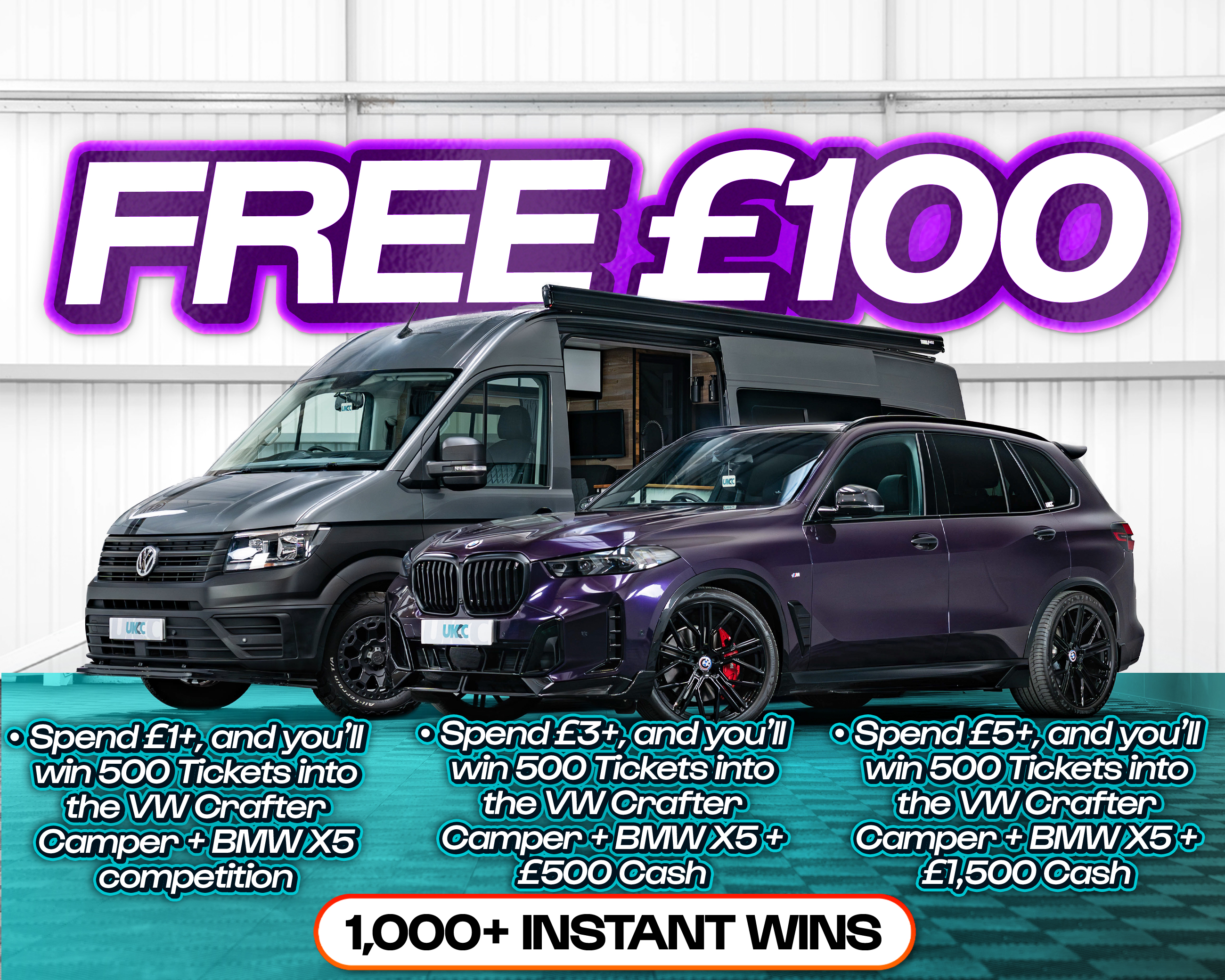 FREE ENTRY - WIN £100 | SPEND £1-£5+ AND WIN COMPETITION TICKETS & CASH!