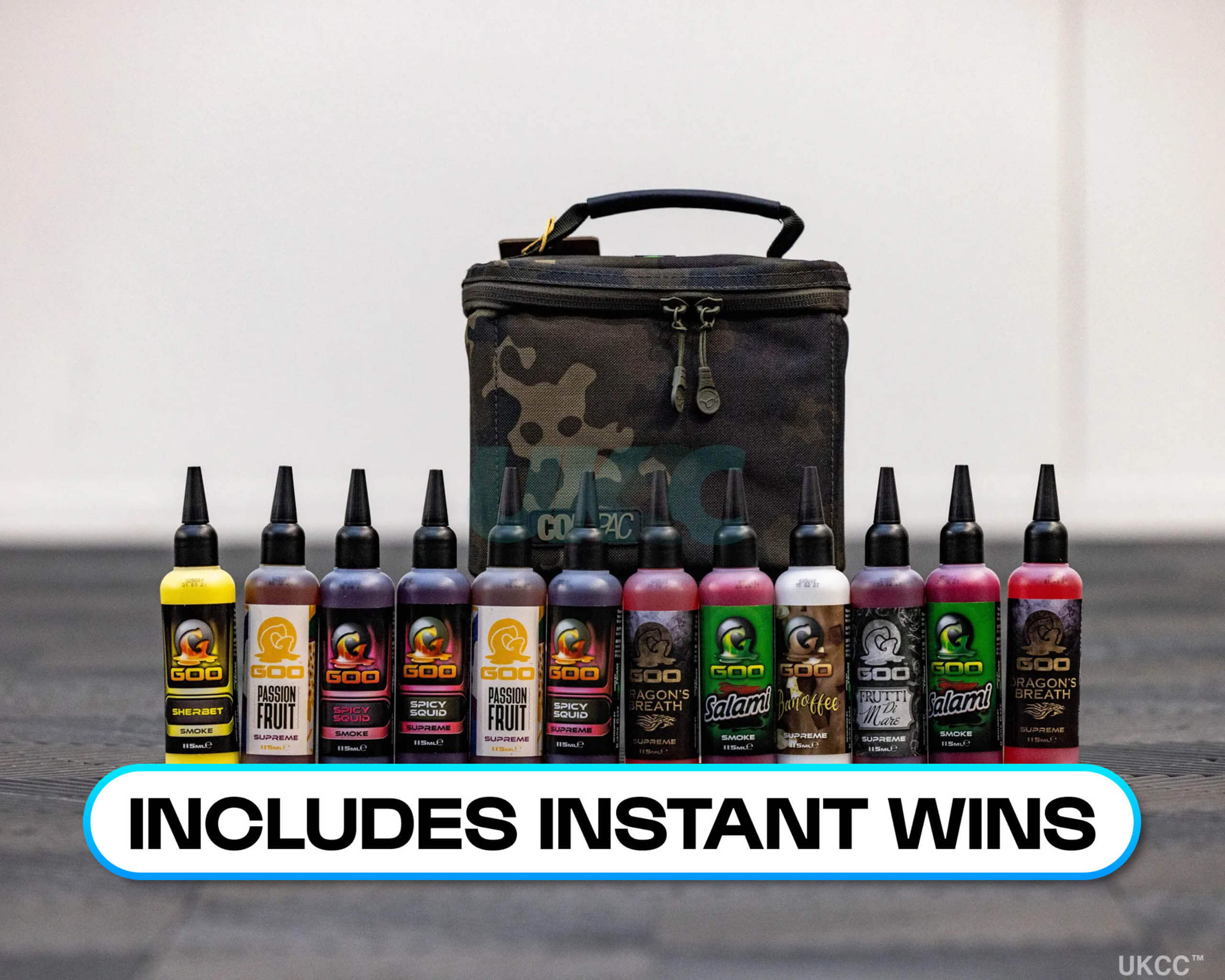 12 BOTTLES OF KORDA GOO + LARGE KORDA COMPAC GOO BAG!