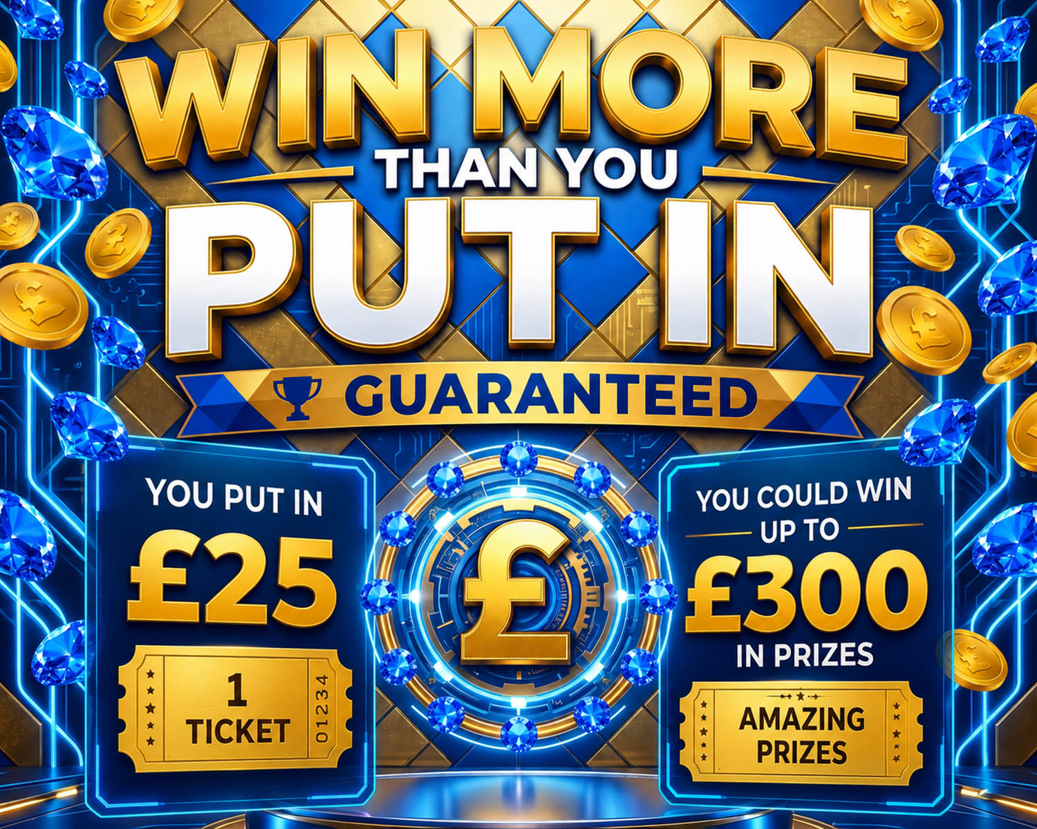 THE BIG ONE! £25.00 'WIN MORE' RAFFLE!