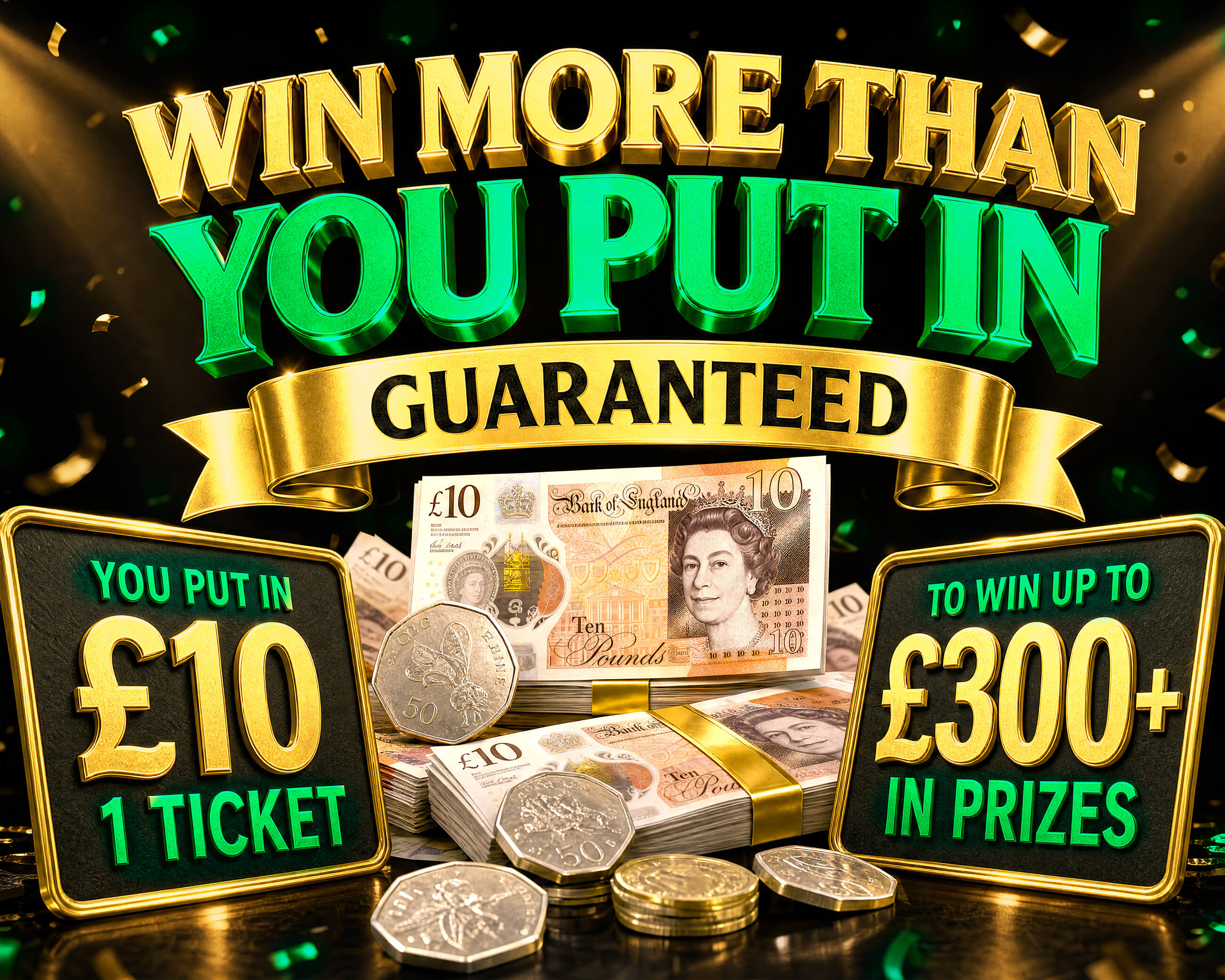 WIN MORE THAN YOU PUT IN!