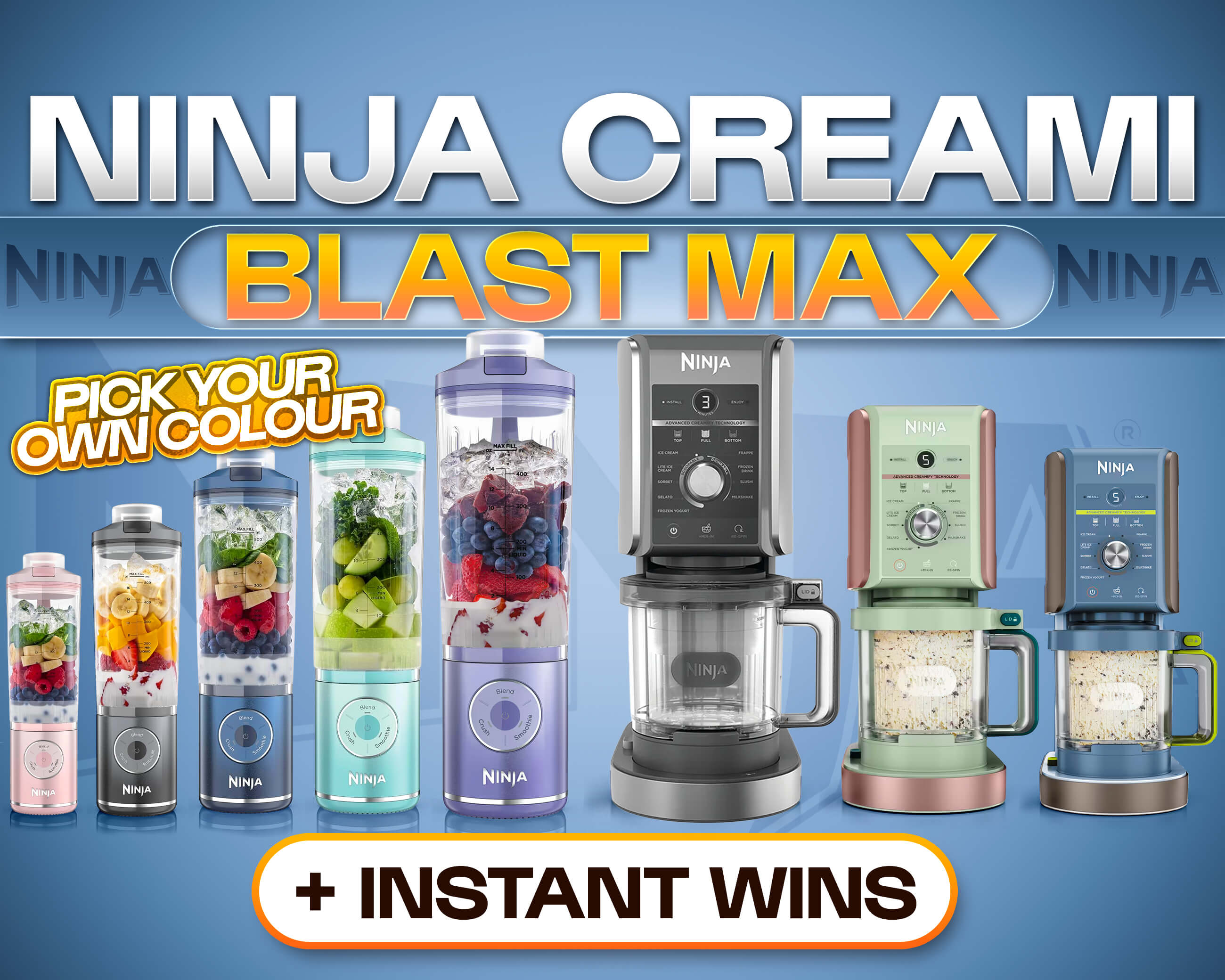 NINJA CREAMI + BLAST MAX DUO - CHOOSE YOUR COLOUR!