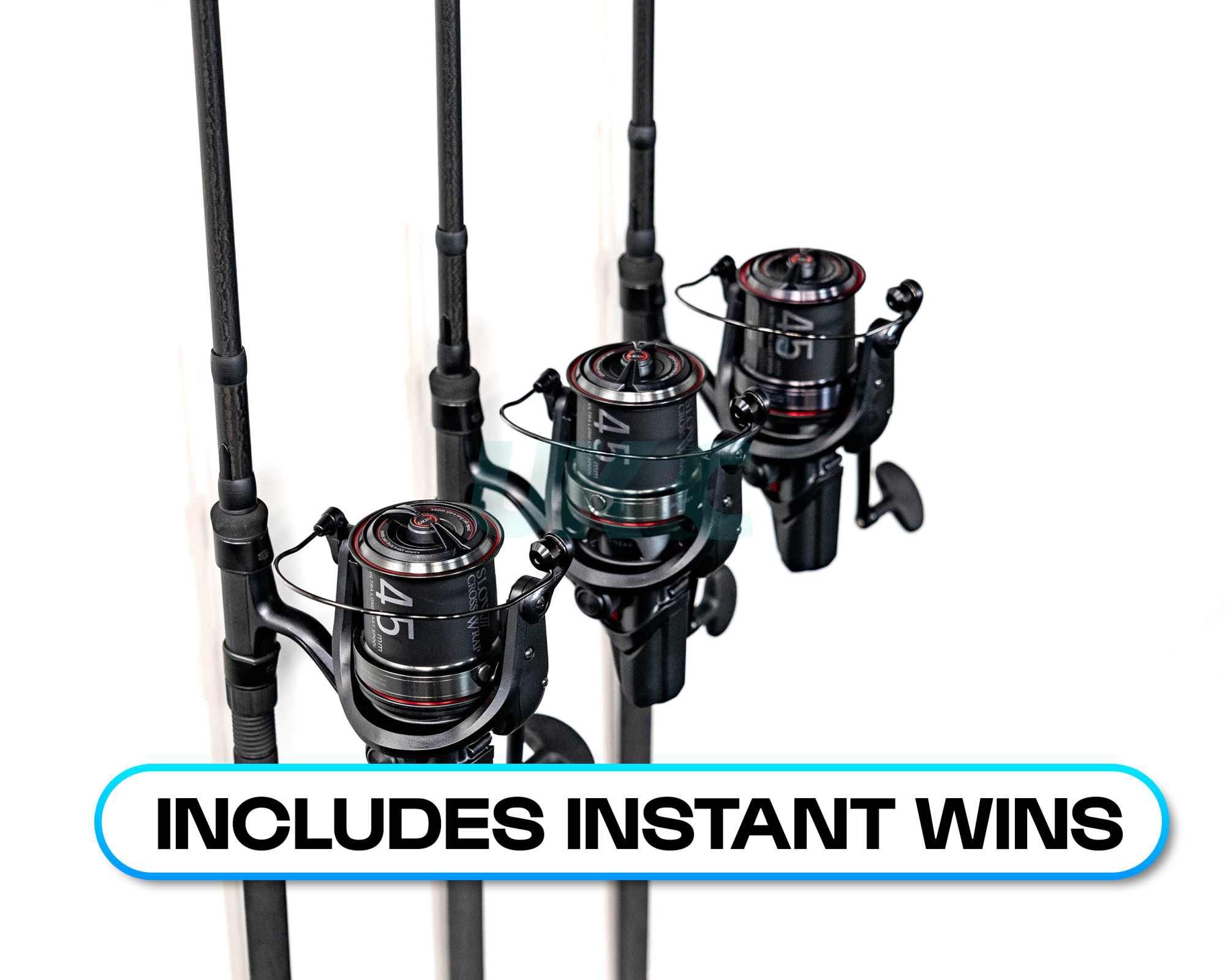 NASH 10FT 3.5LB BLACK DUPLON RODS + DAIWA WHISKER 45 SCW QD OT REELS!