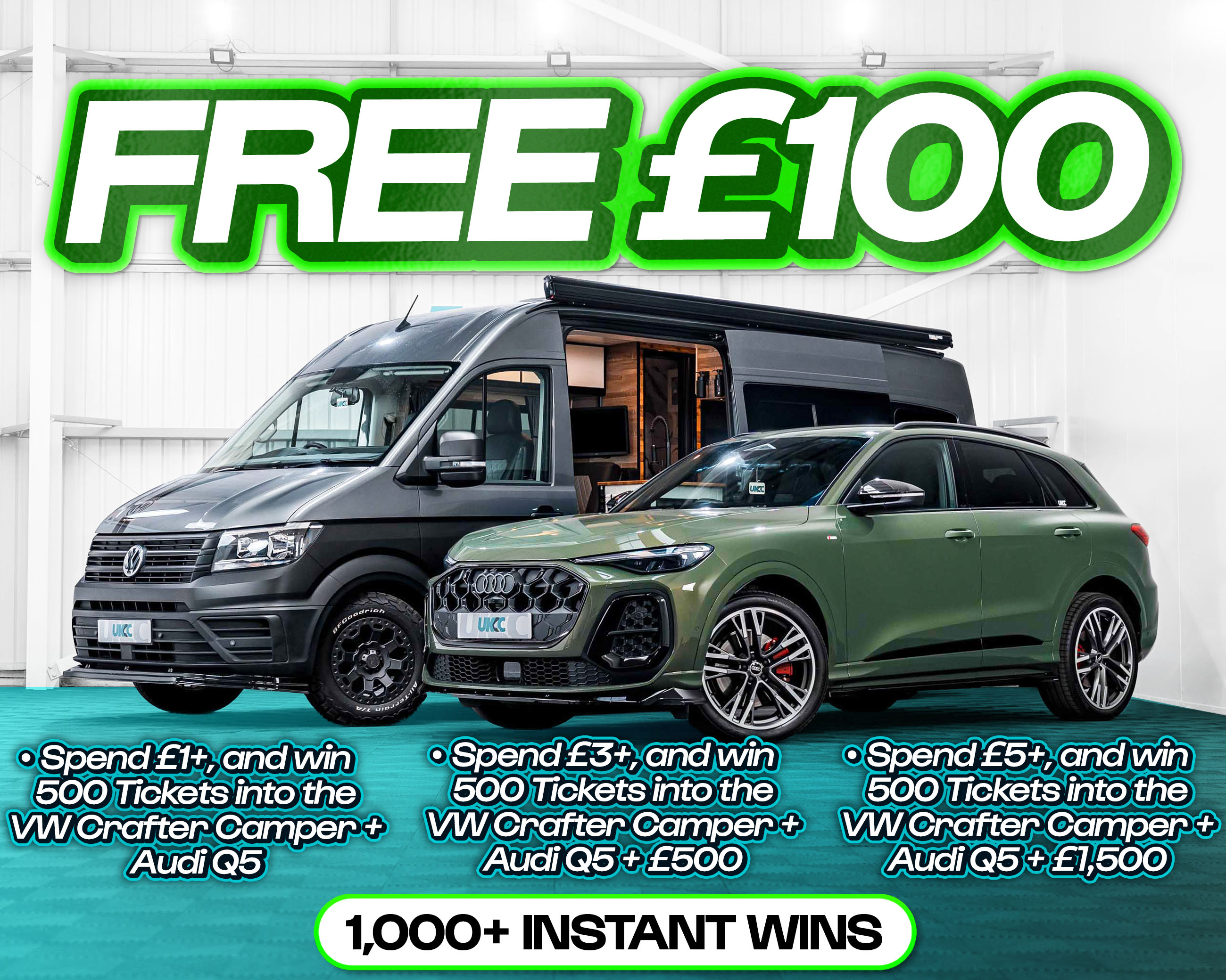 FREE ENTRY - WIN £100 | SPEND £1-£5+ AND WIN COMPETITION TICKETS & CASH!