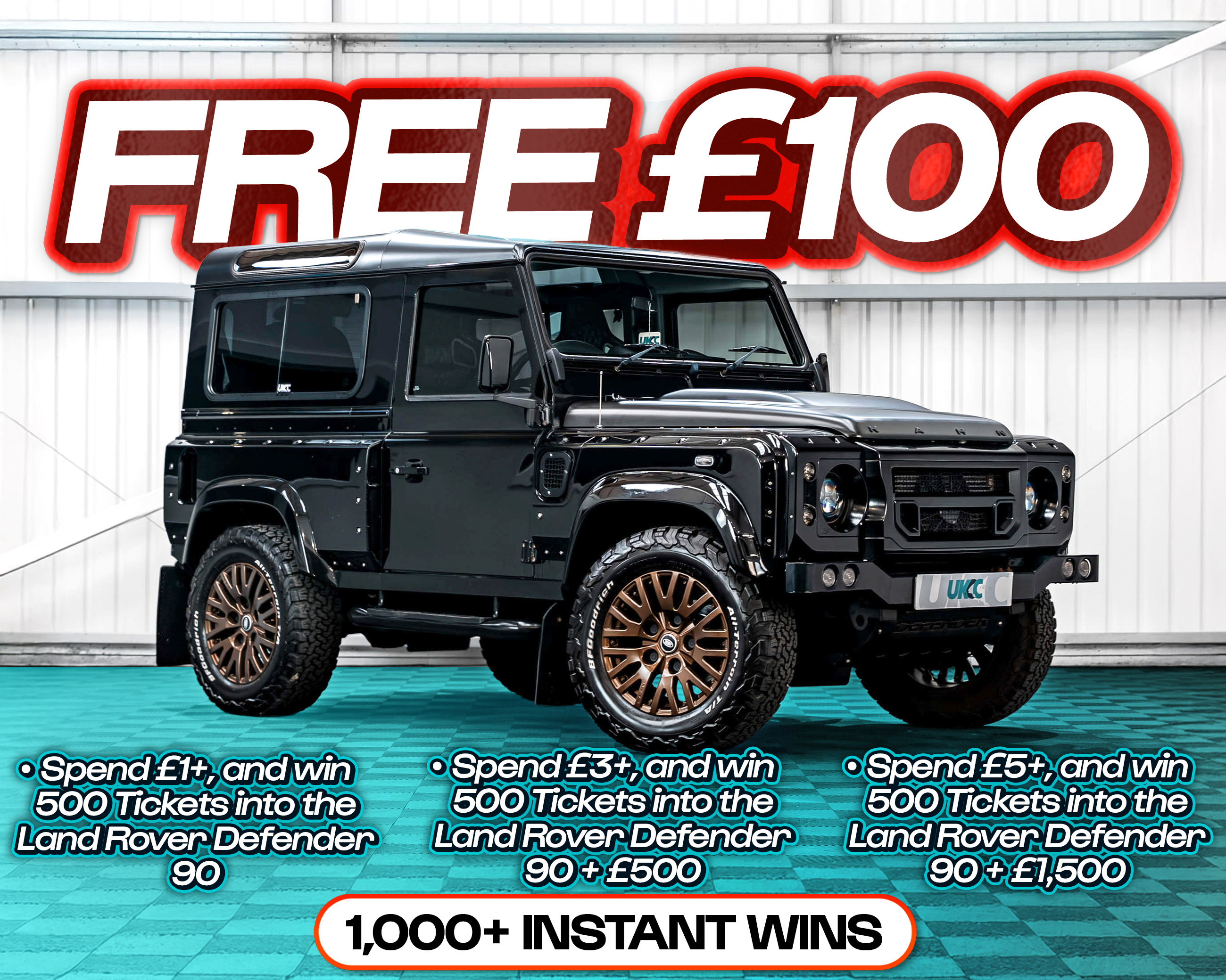 FREE ENTRY - WIN £100 | SPEND £1-£5+ AND WIN COMPETITION TICKETS & CASH!