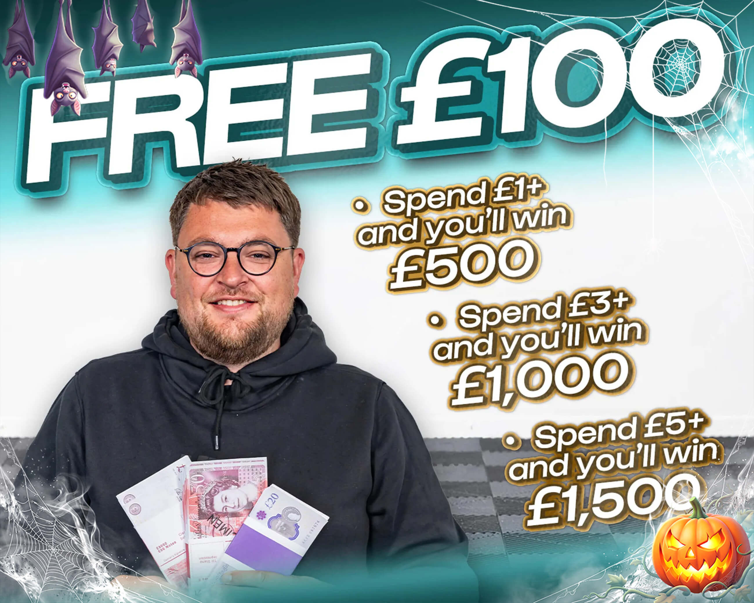 FREE ENTRY - WIN £100 | SPEND £1- £5+ & WIN EXTRA CASH!