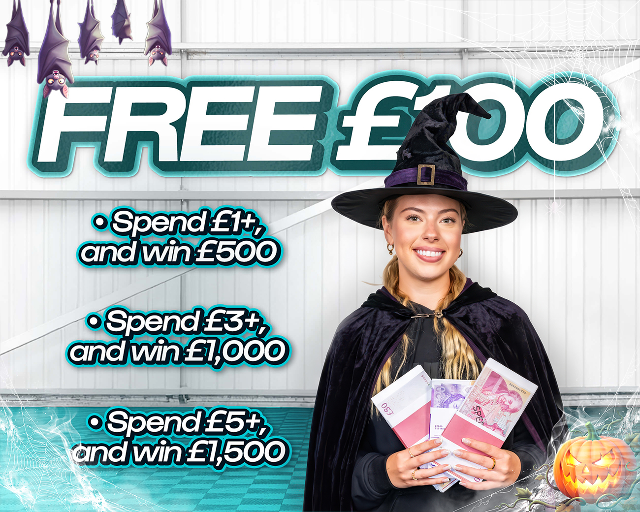 FREE ENTRY - WIN £100 | SPEND £1- £5+ & WIN EXTRA CASH!