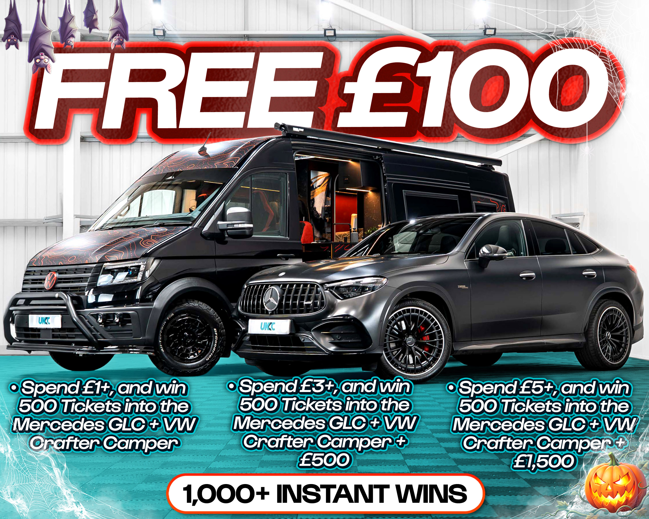 FREE ENTRY - WIN £100 | SPEND £1-£5+ AND WIN COMPETITION TICKETS & CASH!